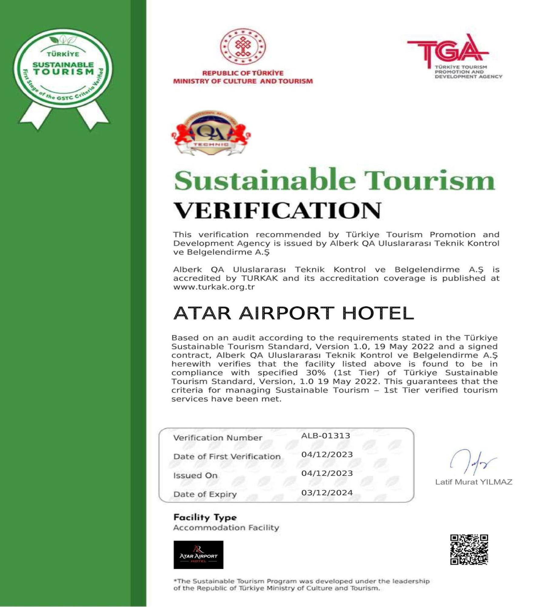 Atar Airport Hotel - Spa & Wellness Arnavutkoy Kültér fotó
